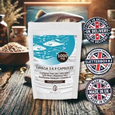Omega 3-6-9 1000mg 30 Capsules Fish Oil BritVits Flaxseed Sunflower Vitamin E Fish Oil / Omega 3 - 6 - 9 price