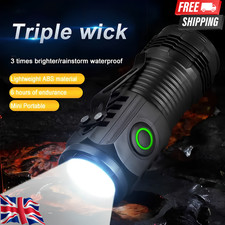 1200000LM USB Rechargeable LED Flashlight Super Bright Torch Tactical Lamp UK Torch price