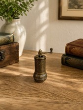 Antique Brass Turkish Coffee & Spice Grinder – Handcrafted Metal Mill 11cm Turkish price