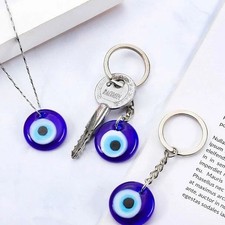 Turkish Blue Evil Eye Keychain Nazar Protection Amulet Glass Charm Hamsa Luck Turkish price