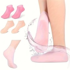 2pcs Silicone Foot Care Socks Moisturizing Gel Socks Elastic Cracked Skin care. Foot Care price