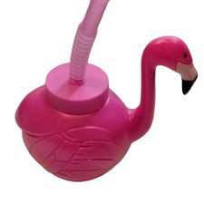 Pink Flamingo Travel Cup Lid Straw New 16 oz Boat Drinks Tiki Kids Pool Party Liquid & Food Thermos price