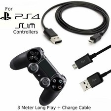 3m Long Charger Charging Lead Cable For PlayStation PS4 Slim Wireless Controller Console Accessories price