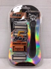 Max 5 Razor 1 Handle And 6 Blade Refills, Mens, Unisex, Shaver Sincere Care Razors and Refills price