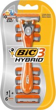 BIC 3 Hybrid  Men's Triple-Blade Razors 1 Handle and 6 Refills Razors and Refills price