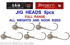DAM EFFZETT BALL JIG HEAD HOOKS SEA COARSE FISHING SPINNING BOAT ROD RIGS LURES Fishing Rod (Jig) price