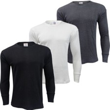 Mens Basic Thermal Long Sleeve Shirt Winter Underwear Vest Medium Large Top Thermal Underwear price