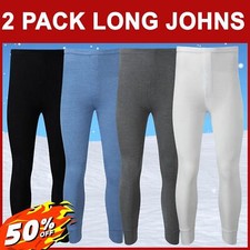 2 Pack Mens Long Johns Bottoms Thermal Trousers Leggings Baselayer Underwear Thermal Underwear price