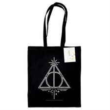 Harry Potter (Deathly Hallows) Black Tote Bag (Paperback Book) Miscellaneous Novels price