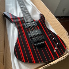 Schecter Synyster Gates Custom-S Electric Guitar - Black & Red Stripes Electric Guitars price