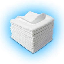 Muslin Square 100% Cotton White Nappy Baby Nappies Pack Cloth Reusable Bib Wipe Baby Nappy price
