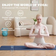 Yoga Mat Non Slip Gymnastic Workout Exercise Fitness Pilates Resistance Bands Pilates Mat price
