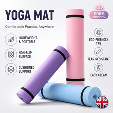 EVA Yoga Mat 180x50x0.6cm Anti Slip Foldable Exercise Workout Pilates Gym UK Pilates Mat price