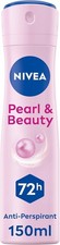 NIVEA Pearl & Beauty Anti-Perspirant Deodorant Spray (150ml), Women's Deodorant. Spray Deodorants price