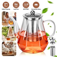 1000ml Glass Teapot Tea Pot Tea Maker Teapot with Strainer Insert Heat-Resistant Tea Makers price