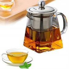 Glass Teapot Heat Resistant Coffee Tea Maker Leakproof Pot With Filter Infuser Tea Makers price