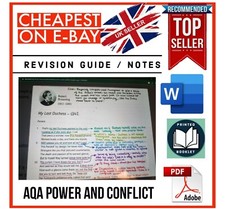 AQA GCSE Annotated English Literature Poetry Anthology Power & Conflict Notes English Literature price