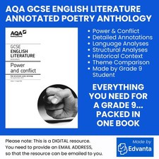 DIGITAL AQA GCSE English Literature Power & Conflict Poetry Anthology ANNOTATED English Literature price