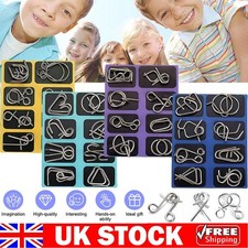 Metal Brain Teaser Puzzles, Set of 32 IQ Games Physics Mind Metal Puzzles Adults Physics price