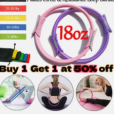 Pilates Ring Yoga Circle Fitness Body Trainer Resistance Bands Exercise Yoga Kit Pilates Ring price