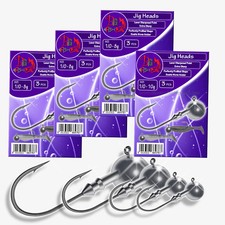 Jig Heads Round Hook size 1/0 Perch Pike Soft Lure Fishing LRF Set Sea Tackle Fishing Hook (Jig) price