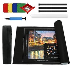 Roll Up Puzzle Storage Mat Felt Jigsaw Mat with 4 Sorting Trays & Carry Bag New Puzzle & Accessories price