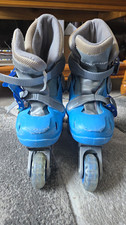 Dunlop Kids Inline Skates M: C 12.5-13.5 Blue/Grey with Pads & Bag Skates price