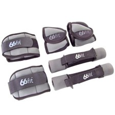 66fit Ankle, Wrist and Dumbbell Set - Weights Training Exercise Fitness Aerobics Dumbbells & Hand / Ankle Weights price