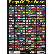 Sumbox Flags Of The World Educational Geography Poster 230 Flags - Most Detailed Geography price