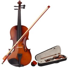 Natural Full Size 4/4 Acoustic Violin Set with Case + Bow + Rosin For Students ﻿ Violins price