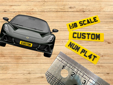 1:18 Scale Personalised / Custom Number Plates 3D Licence Plate for Scale Models Models price