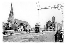 pu0035 - Tram & Church - St Sepulchre Gate West , Doncaster , Yks - print 6x4 YKS price