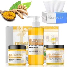 turmeric skin care set glowing dark spot fading DAMAGED BOX Face Care Sets price
