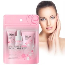 3pcs/Set Sakura Skin Care Sets Face Cream Serum Toner Facial Cleanser Sunscreen Face Care Sets price