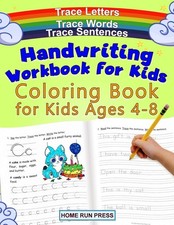 Handwriting Workbook for Kids Coloring Book for Kids Ages 4-8: Trace Letters Preschool Educational & Teaching Books price
