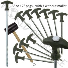 Bivvy Tent Pegs Singles Heavy Duty for Fishing Camping Brolly Umbrella 2 sizes Camping Accessory price