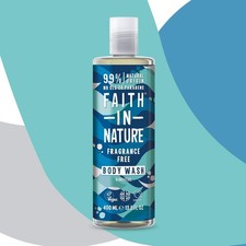 Faith In Nature Natural Fragrance Free Body Wash, Sensitive, Vegan and Cruelty Shower Gels and Bath Foams price