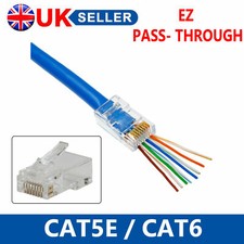 CAT5E RJ45 Connectors EZ Compatible Push Pass Through For Network Cable Lot CAT5 Network Cable price
