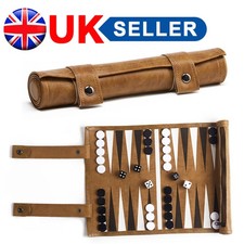 Travel Backgammon Set Faux Leather Backgammon Sets  Roll-Up Travel Backga Backgammon price