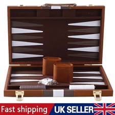 18 Inch Premium Leather Backgammon Board Game Set for Adults Kids Classic Game V Backgammon price