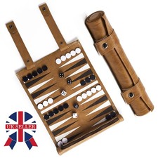 Travel Backgammon Set Portable 13 inch Leather Backgammon Sets Roll-Up Trave Backgammon price