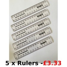 5 x Clear 15cm Shatter Proof Ruler Office School Maths Geometry Geometry price