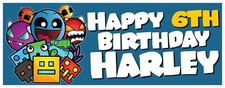 Geometry Dash Birthday Banner - Personalised - Any age, any name Geometry price