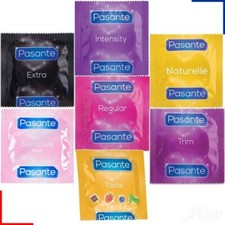 Pasante Condoms Regular Trim Extra Safe Delay Ribbed Dots Intensity Flavours Condoms price