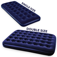 Double Single Flocked Camping Airbed Inflatable Mattress Blow Up Air Bed Air Mattress price