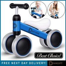 BABY BALANCE BIKE BLUE KIDS TRIKE NO PEDAL FREE TODDLER FOR 1-2 YEAR OLD NEW Kids' Bicycles price