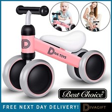 BABY BALANCE BIKE PINK KIDS TRIKE NO PEDAL FREE TODDLER FOR 1-2 YEAR OLD NEW Kids' Bicycles price