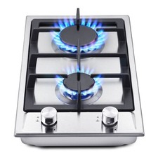 SNDOAS 30cm Gas Hob 2-Burners Built in Gas Cooktop Cast Iron Support NG/LPG Built-in Cooktops price