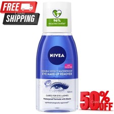 NIVEA Double Effect Waterproof Eye Make-Up Remover (125 ml), Daily Use Face Cle Makeup Removers price