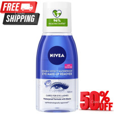 NIVEA Double Effect Waterproof Eye Make-Up Remover (125 ml), Daily Use Face Cle Makeup Removers price